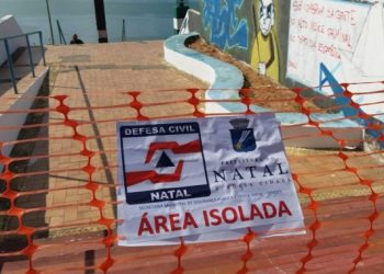 Defesa Civil de Natal interdita área da Pedra do Rosário