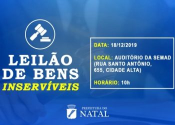 Prefeitura de Natal leiloa carro oficial do prefeito e bens inservíveis nesta quarta