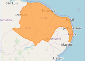 Instituto emite alerta de perigo com chuvas de até 60 mm por hora e ventos fortes para 163 cidades do RN