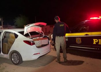 PRF apreende em Tangará seis mil maços de cigarros contrabandeados