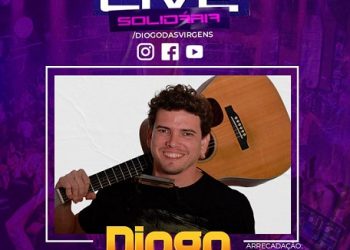 O músico Diogo das Virgens transmitirá seu show ao vivo nesta sexta (17)