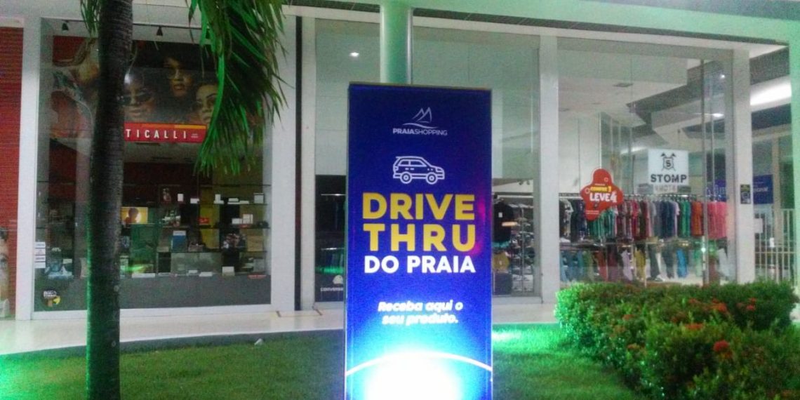 Lojas do Praia Shopping trabalham em esquema de “Delivery” e “Drive Thru” durante distanciamento social
