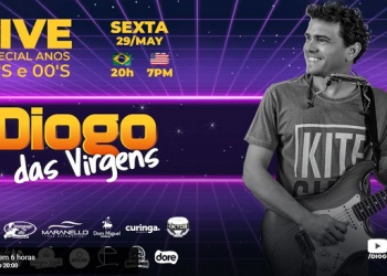 Show irado: Diogo das Virgens faz hoje (29) Live especial com repertório dos anos 90 e 00!