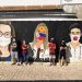 Artistas fazem mural para homenagear profissionais da saúde que atuam contra a Covid-19 em Rodolfo Fernandes, RN