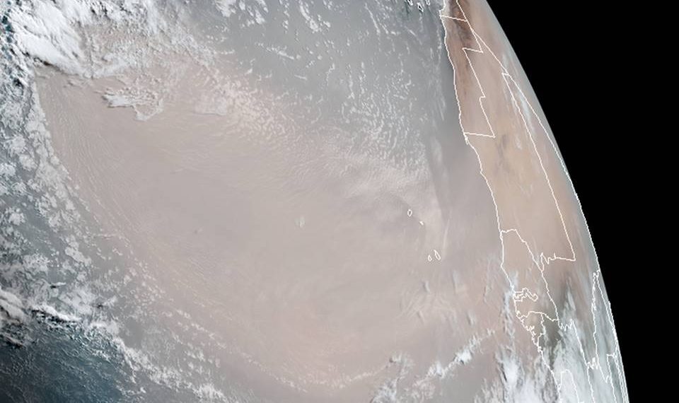 Intensa nuvem de poeira africana pode atingir Fortaleza, Natal e São Luís