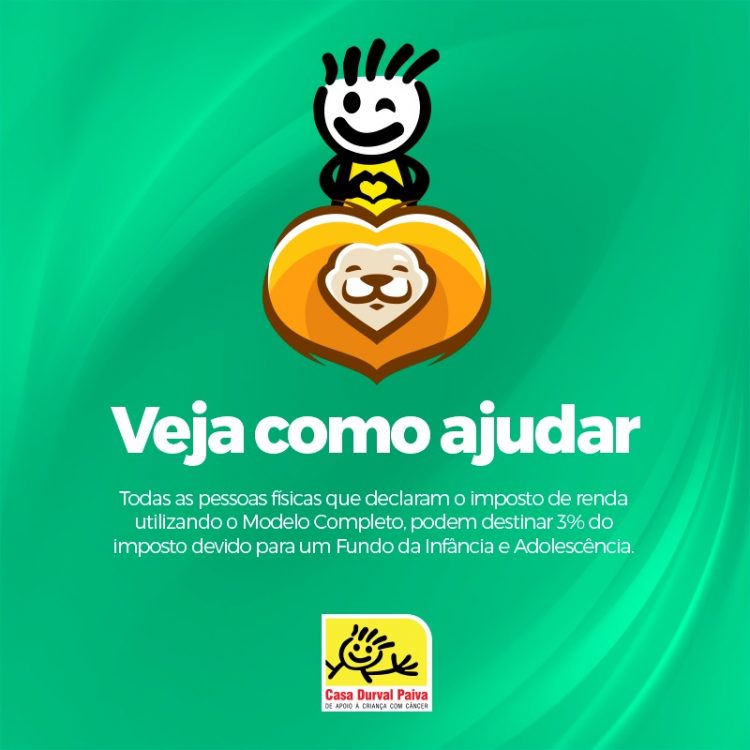 Doação de IRPF pode ajudar crianças e adolescentes com câncer