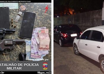 PM prende 4 homens e recupera 2 carros roubados após confronto na Grande Natal