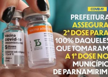 Covid-19: Prefeitura de Parnamirim assegura 2ª dose da vacina em 100%