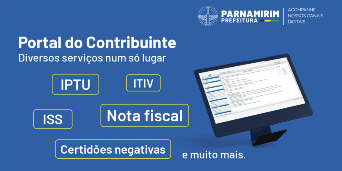 Prefeitura de Parnamirim disponibiliza diversos serviços online no Portal do Contribuinte