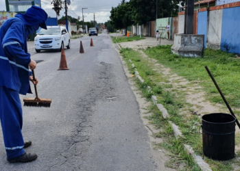 Parnamirim: Semop segue realizando serviços de manutenção de calçamento e asfalto