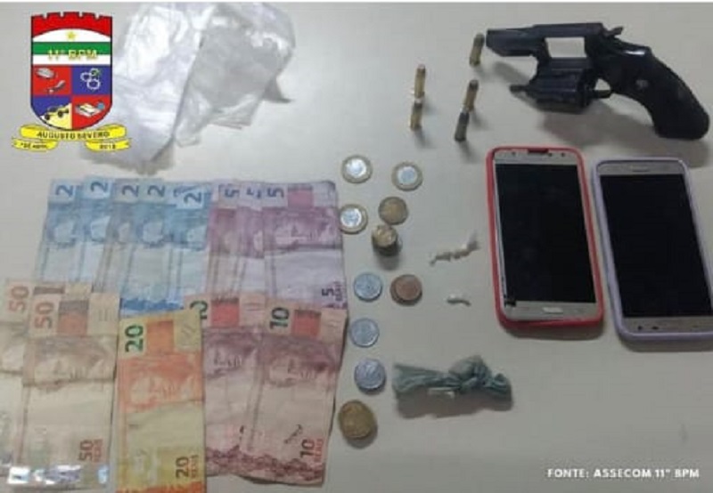 Polícia Militar prende homem portando arma e drogas em Ceará-Mirim/RN