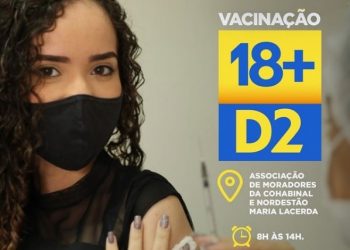 Parnamirim chama toda a população, com 18 anos ou mais, para tomar a D2 da vacina contra a Covid-19