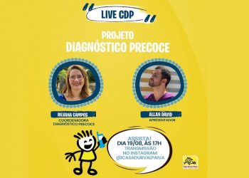 Casa Durval Paiva promove live sobre Projeto Diagnóstico Precoce