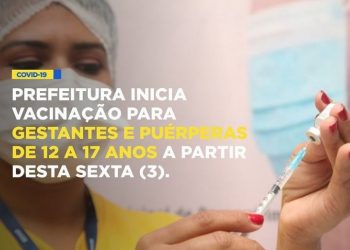 Parnamirim inicia vacinação de gestantes e puérperas de 12 a 17 anos