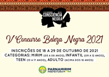 Prefeitura de Parnamirim abre inscrições para concurso Beleza Negra 2021