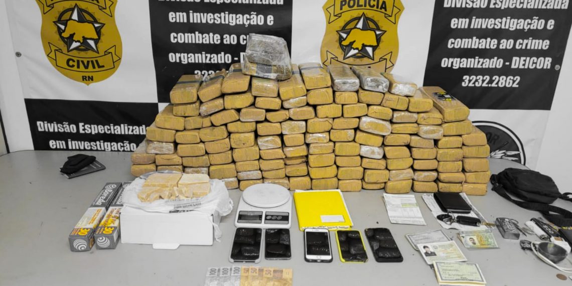 Polícia Civil prende quatro pessoas e apreende mais de 100kg de maconha em Natal