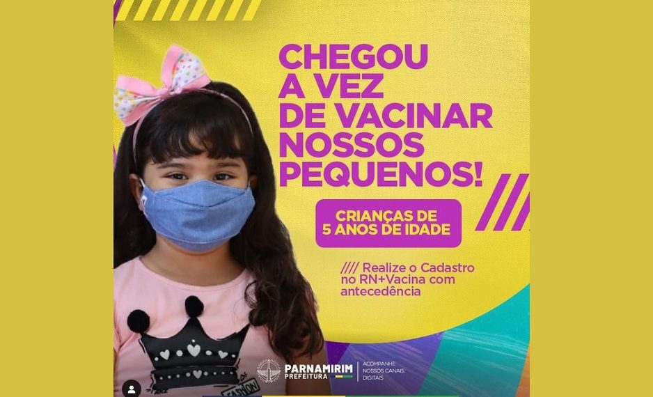 Covid-19: Parnamirim inicia a vacinação em crianças nesta quarta-feira (19)