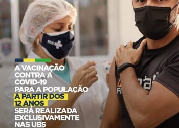 Vacinação contra a Covid será realizada exclusivamente nas UBS para população a partir dos 12 anos em Parnamirim