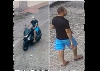 Polícia Civil divulga imagens de suspeito por roubo de motocicleta em Lagoa Seca