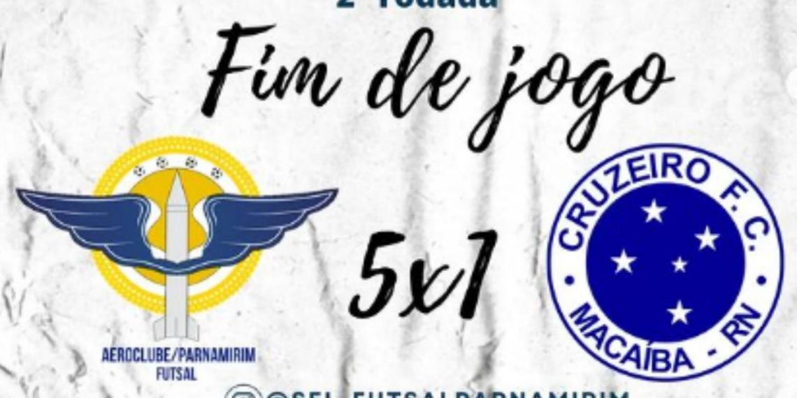 Aero Clube Parnamirim conquista primeira vitória no Campeonato Estadual de futsal