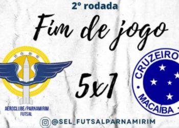 Aero Clube Parnamirim conquista primeira vitória no Campeonato Estadual de futsal