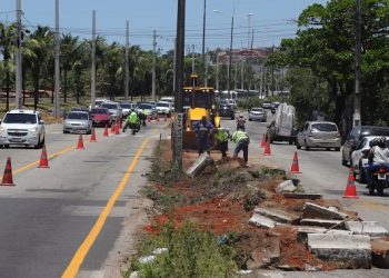 Nova etapa da obra na Av. Felizardo Moura, em Natal, não foi iniciada por problemas na entrega de material