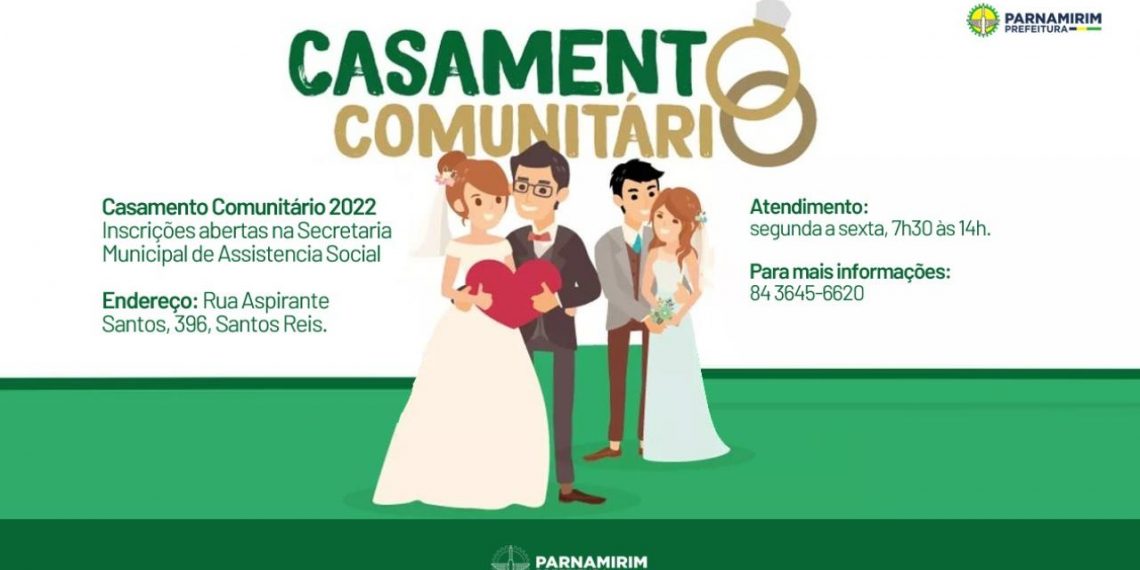 Prefeitura de Parnamirim abre inscrições para o Casamento Comunitário