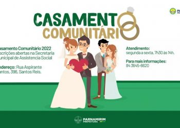 Prefeitura de Parnamirim abre inscrições para o Casamento Comunitário