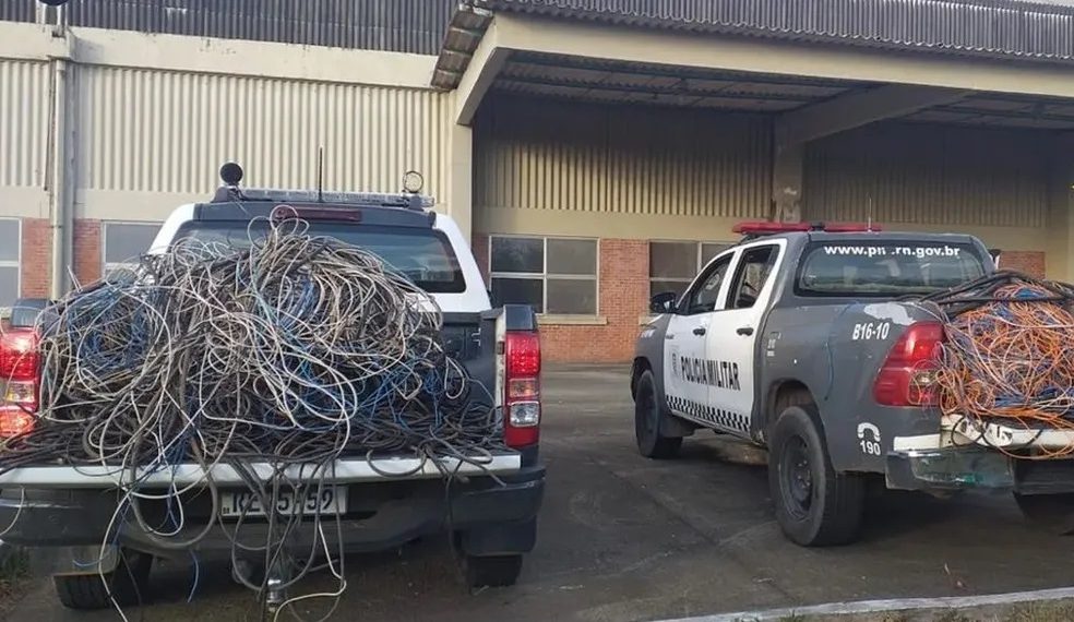 Polícia recupera meia tonelada de fios furtados de fábrica na Grande Natal