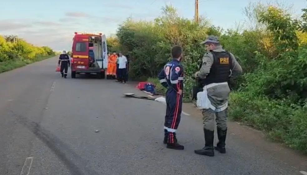 Idoso morre ao ter carroça atingida por caminhonete em rodovia na zona rural de Mossoró