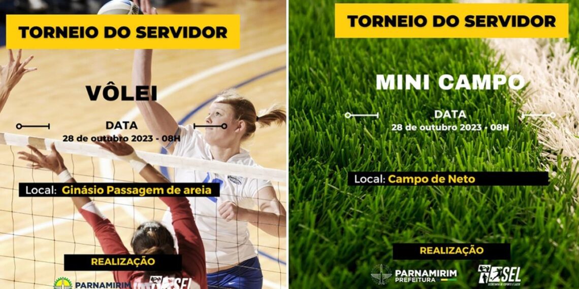 Parnamirim: Sel abre inscrições para campeonato de vôlei e mini campo dos servidores