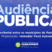 Câmara de Parnamirim realiza Audiência Pública sobre limitação geoterritorial entre os munícipios de Parnamirim e Macaíba