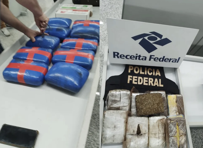 Homem é preso ao desembarcar no Aeroporto de Natal com 11 quilos de maconha na bagagem