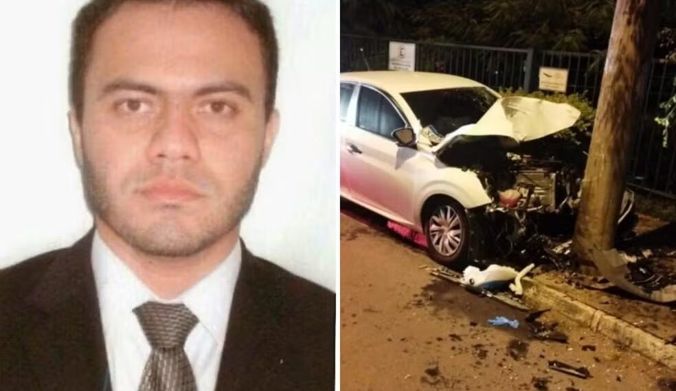 Delegado do RN morre após bater carro contra poste, em Goiânia