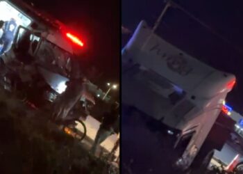 Acidente entre carreta e ambulância deixa feridos em Mossoró