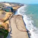 Engorda: imagens aéreas já mostram mudança na orla de Ponta Negra