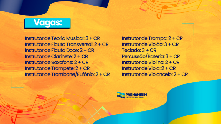 Prefeitura de Parnamirim abre credenciamento para instrutores de música