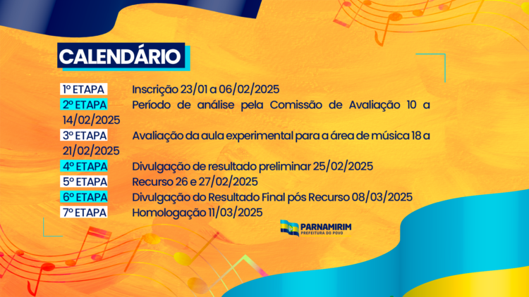 Prefeitura de Parnamirim abre credenciamento para instrutores de música