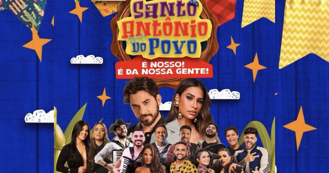 Ceará-Mirim realiza Santo Antônio do Povo 2025 nos dias 14 e 15 de junho com shows de Simone Mendes e Gustavo Mioto