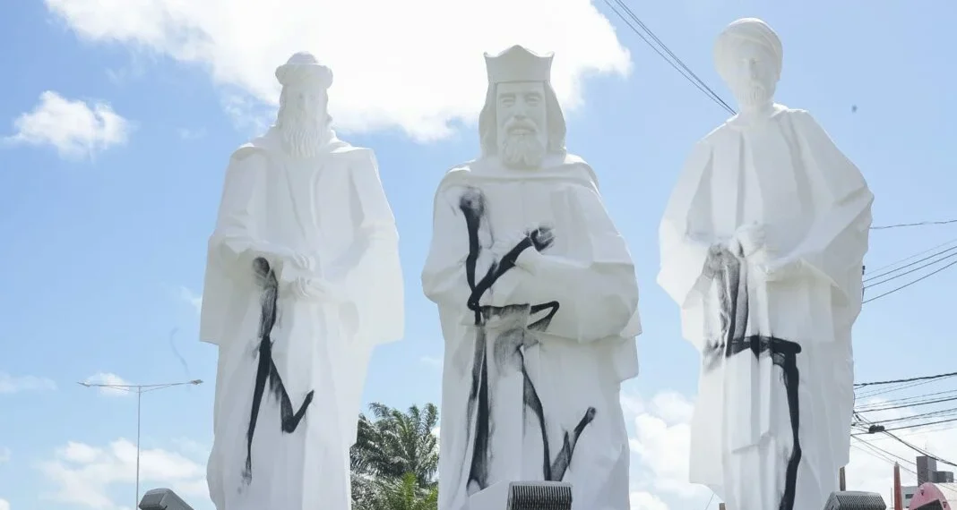 Monumento dos Reis Magos é novamente vandalizado após revitalização