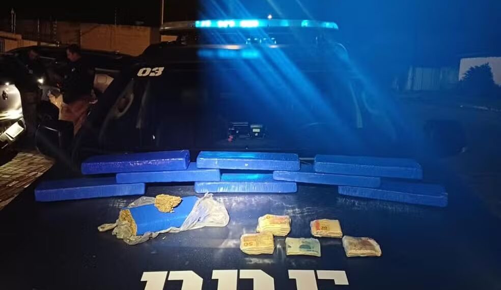 Trio tenta fugir da PRF, mas acaba preso com mais de 7 kg de maconha dentro de carro na Grande Natal
