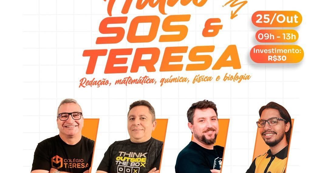 Colégio Teresa realiza aulão voltado ao ENEM e aberto ao público neste sábado (25)