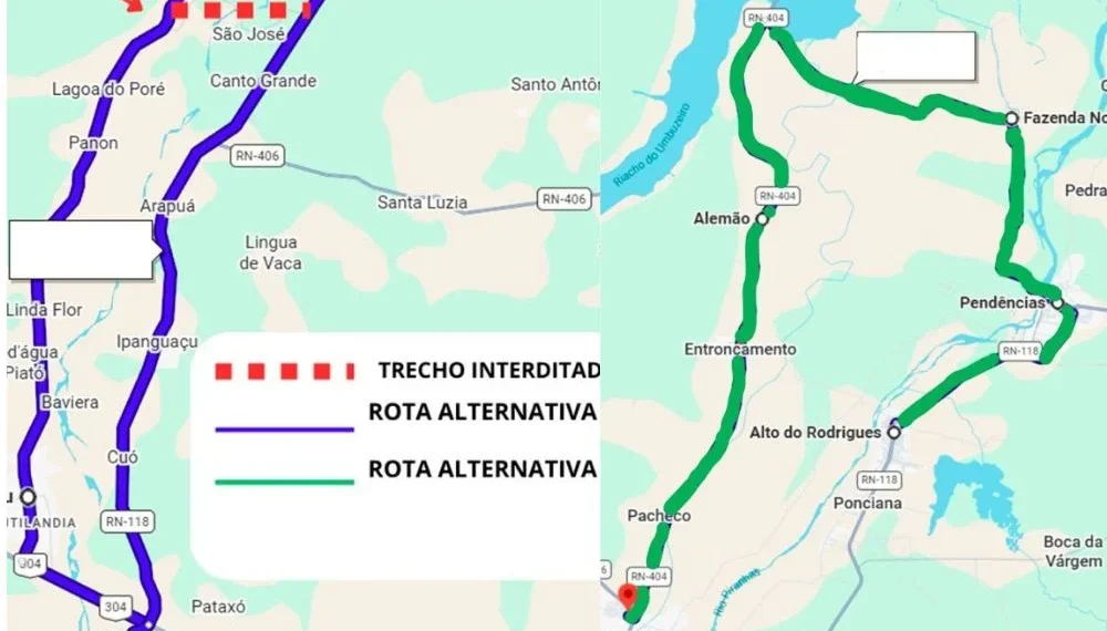 DER interdita trecho da ponte sobre Rio Açu para manutenção, veja rotas alternativas