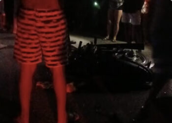 Homem e mulher morrem em acidente entre moto e trator na RN-160 na Grande Natal