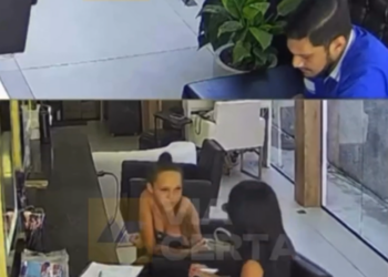 VÍDEO: criminosos invadem salão de beleza, trancam funcionários e fazem assalto em Natal