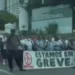 Terceirizados da saúde se manifestam em frente ao Walfredo Gurgel