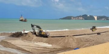 Fiscalização do TCU encontra irregularidades na obra de engorda da praia de Ponta Negra em Natal
