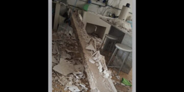 Viga cede e desaba em laboratório da Ufersa em Mossoró