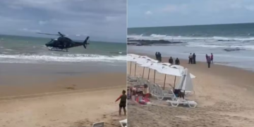 Turista morre afogado e filho é resgatado na praia de Ponta Negra, em Natal