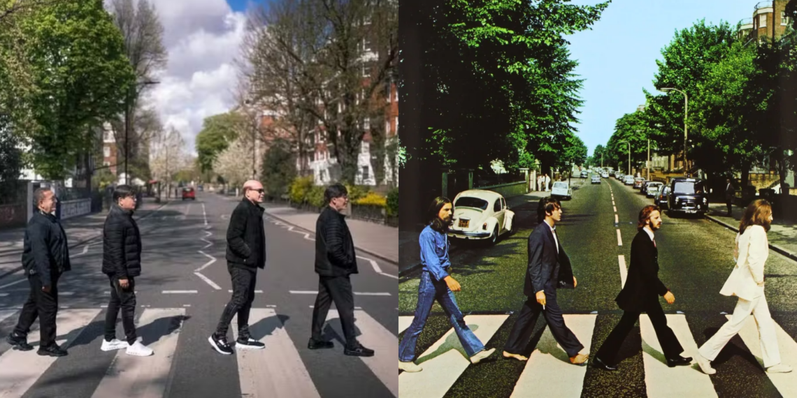Banda Grafith recria capa dos Beatles em Abbey Road durante viagem à Europa